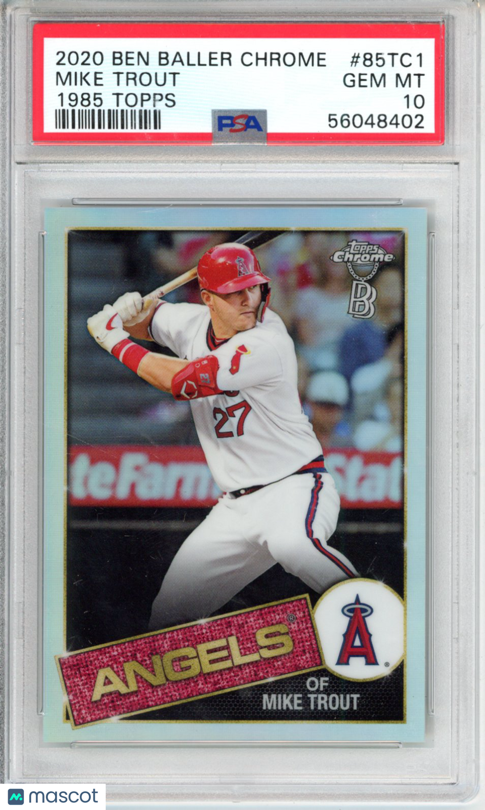 2020 Ben Baller Chrome 1985 Topps Mike Trout #85TC1 PSA 10