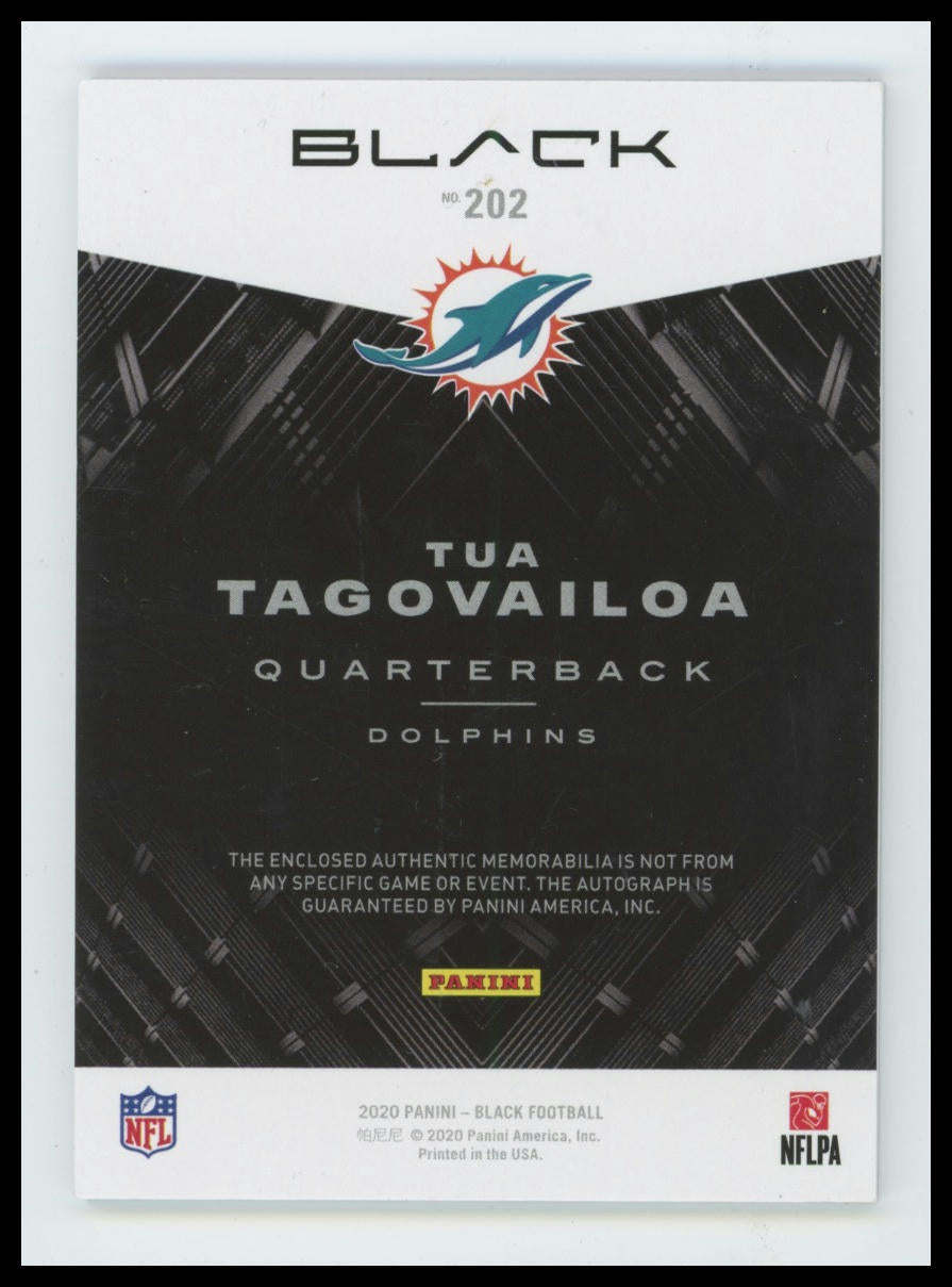 2020 Panini Black #202 Tua Tagovailoa Black Auto /5