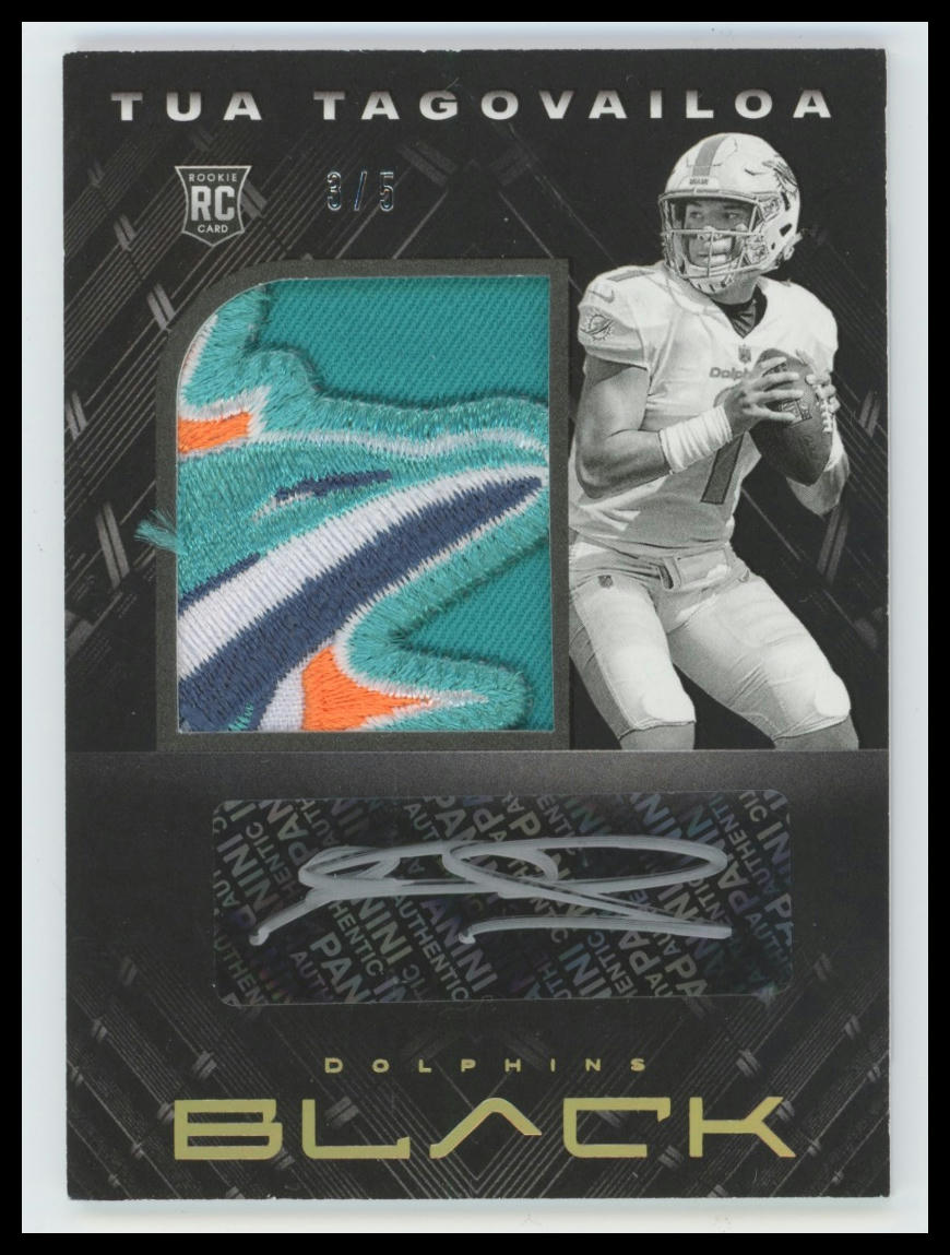 2020 Panini Black #202 Tua Tagovailoa Black Auto /5