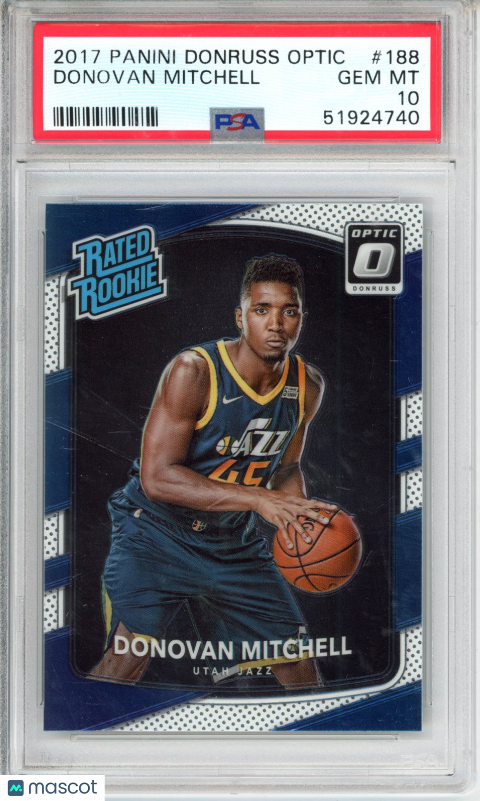2017 Panini Donruss Optic Donovan Mitchell #188 PSA 10