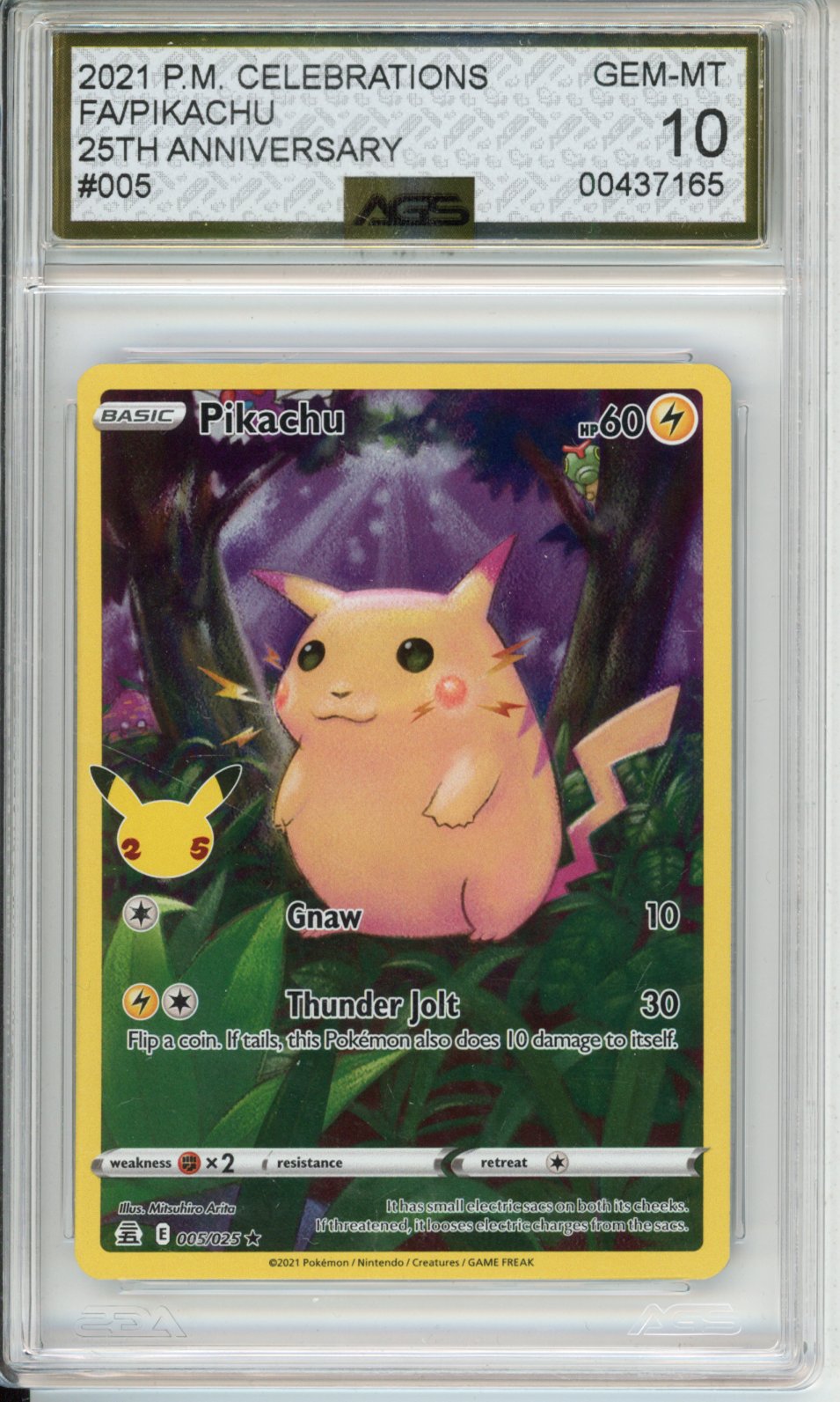 2021 Celebrations Pikachu #5 AGS 10