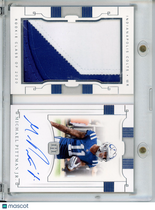 2020 National Treasures Michael Pittman #RJB-MP Rookie Signatures Booklet /49
