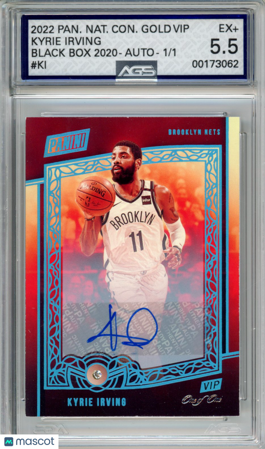 2022 National Convention Gold VIP KYRIE IRVING #KI Black Box 2020 Auto AGS 5.5