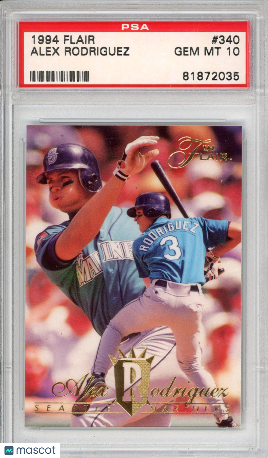 1994 Flair Alex Rodriguez #340 PSA 10