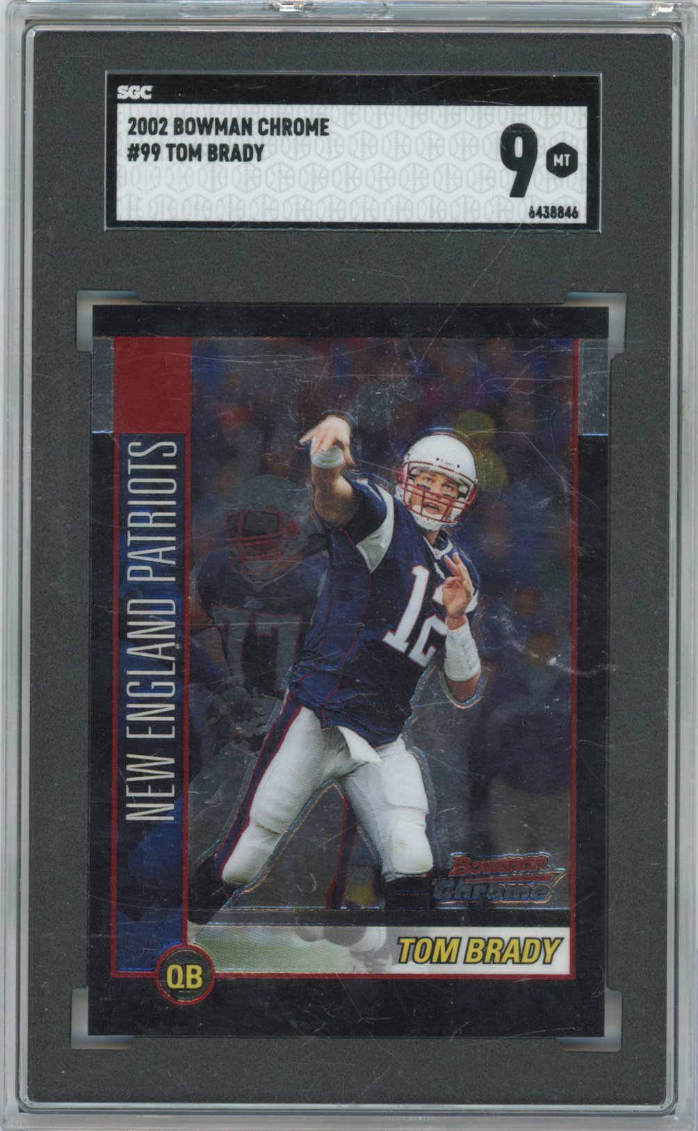 2002 Bowman Chrome Football Tom Brady #99 English SGC 9