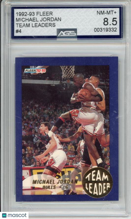 1992-93 Fleer Team Leaders Michael Jordan #001 AGS 8.5