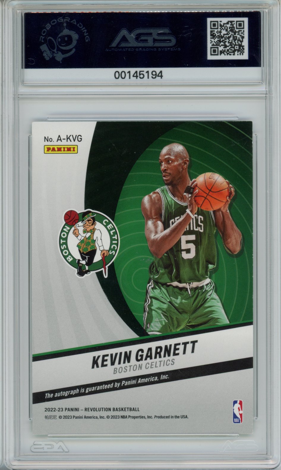 2023 Basketball 2022-23 Panini Revolution KEVIN GARNETT #A-KVG AGS 9