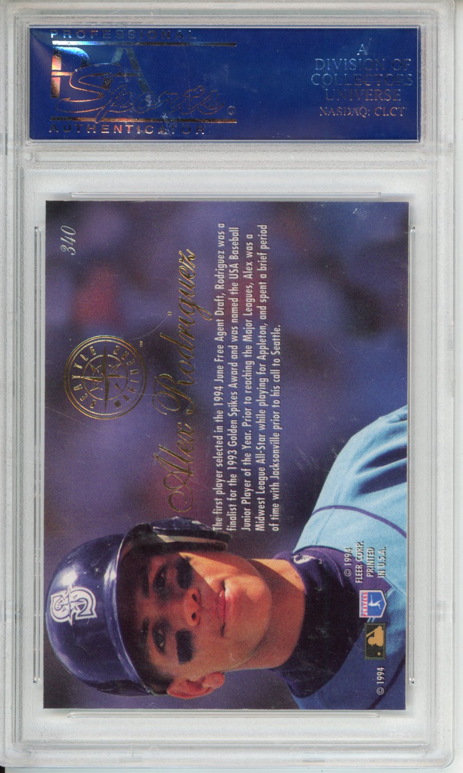 1994 Flair Alex Rodriguez #340 PSA 10