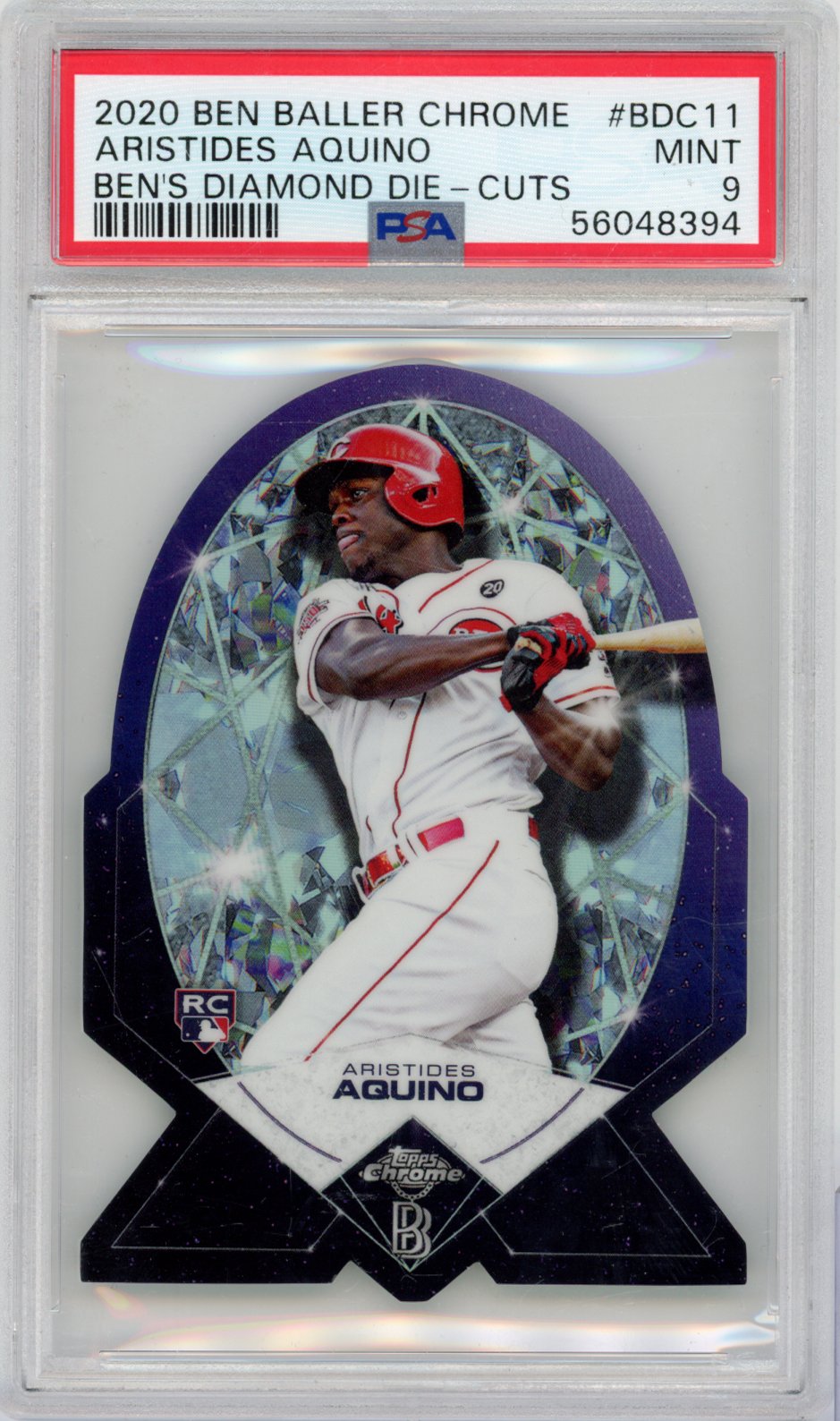 2020 Topps Ben Baller Chrome Ben's Diamond Die-Cuts Aristides Aquino BDC11 English PSA 9
