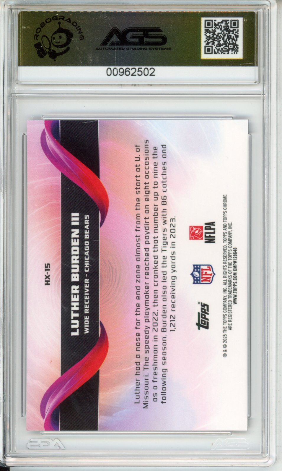 2025 Topps Chrome LUTHER BURDEN III #HX-15 Helix English AGS 10