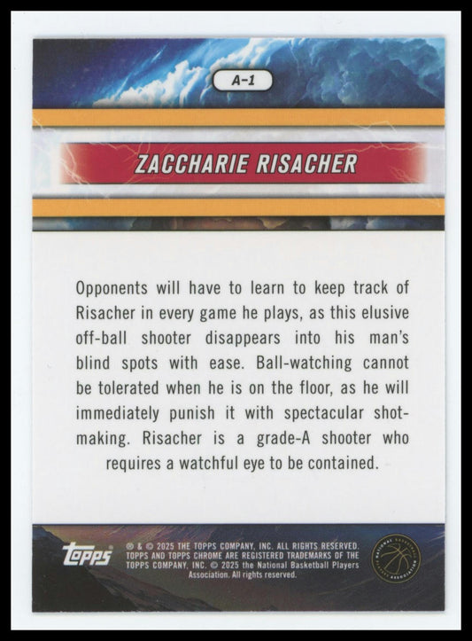 2024-25 Topps Chrome - Advisory Zaccharie Risacher