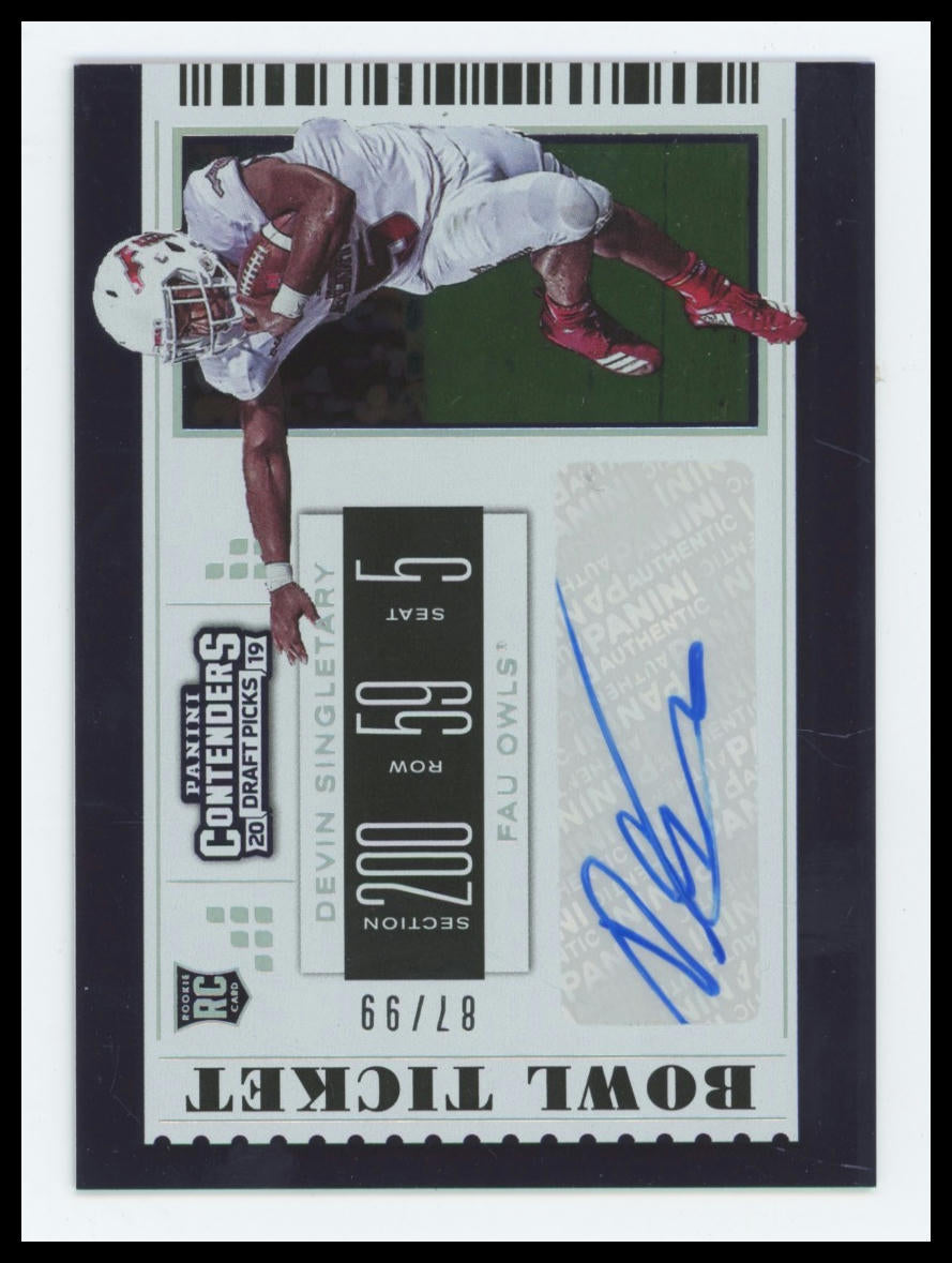 2019 Panini Contenders Draft Picks Devin Singletary