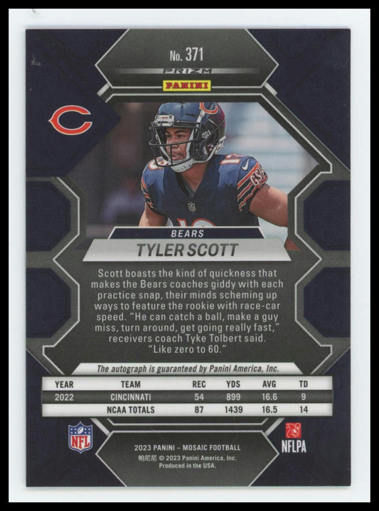 2023 Panini Mosaic Tyler Scott Rookie Autographs Mosaic