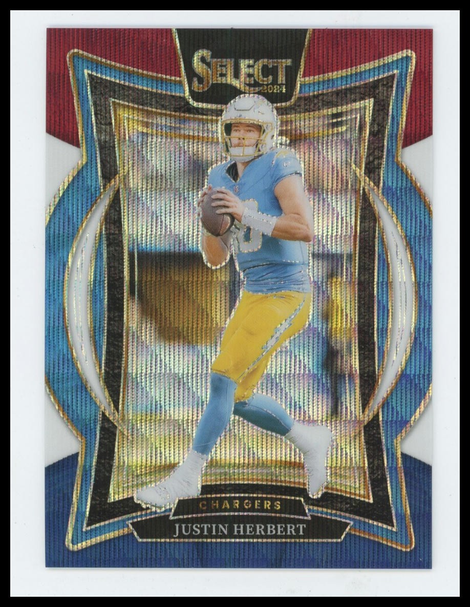 2024 Panini Select Justin Herbert Tri-Color Prizm #/299