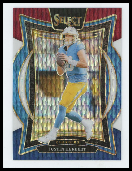 2024 Panini Select Justin Herbert Tri-Color Prizm #/299