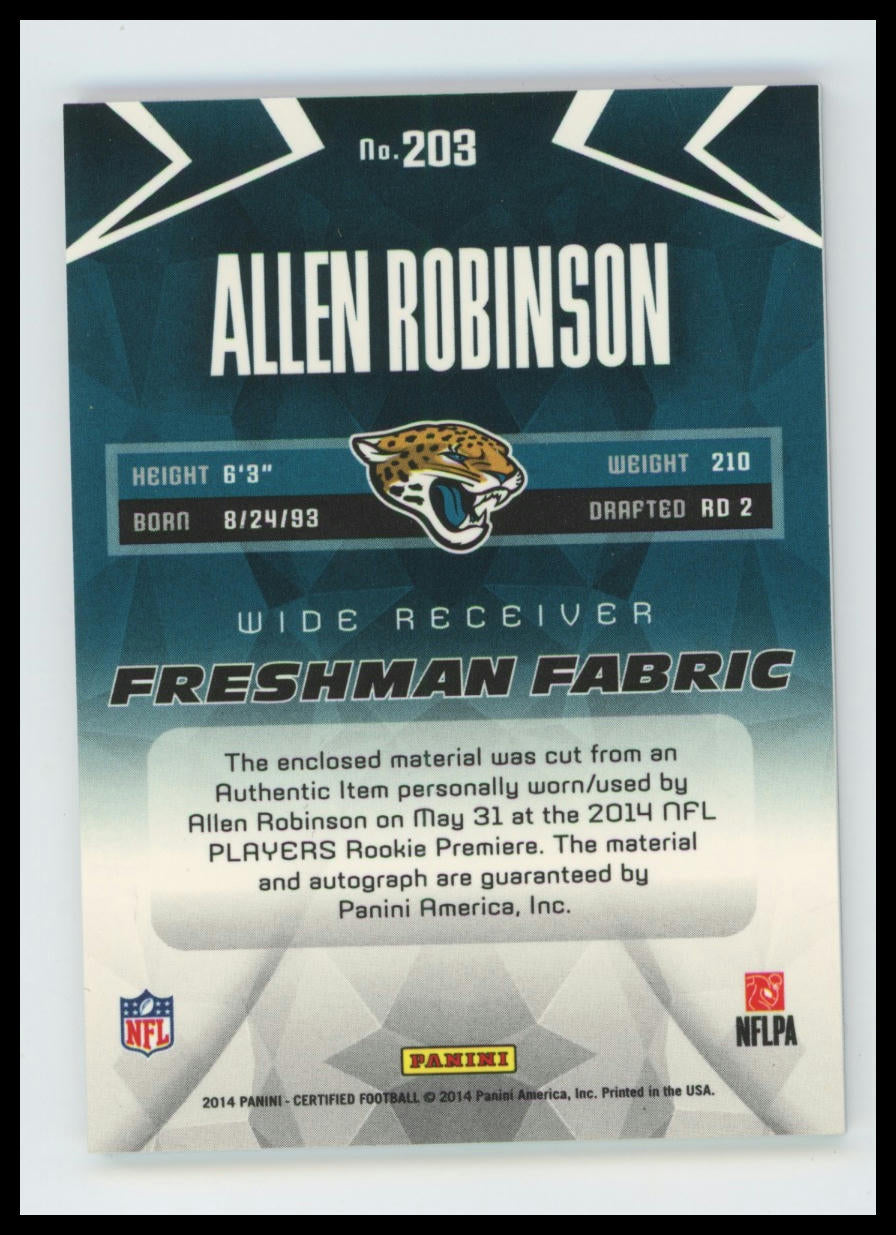 2014 Panini Certified Allen Robinson #/699
