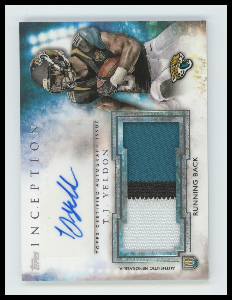 2015 Topps Inception T.J. Yeldon Autographed Jumbo Patches