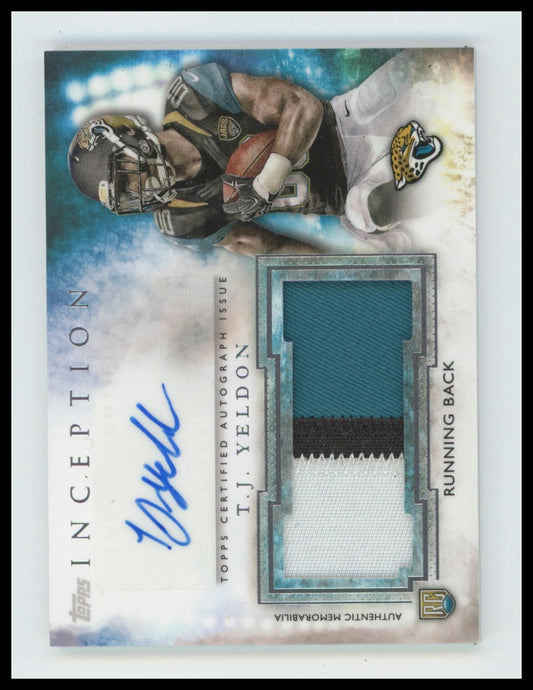 2015 Topps Inception T.J. Yeldon Autographed Jumbo Patches