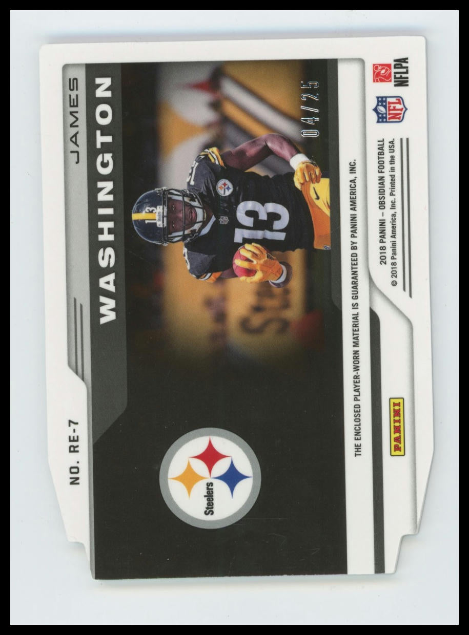 2018 Panini Obsidian James Washington Rookie Eruption Electric Etch Green #/25