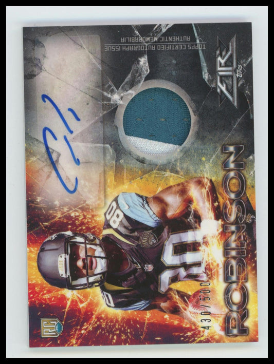 2014 Topps Fire Allen Robinson Fire Rookie Autographed Patches #/500