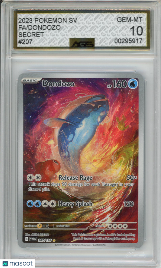 2023 Pokemon Scarlet & Violet Dondozo #207 AGS 10