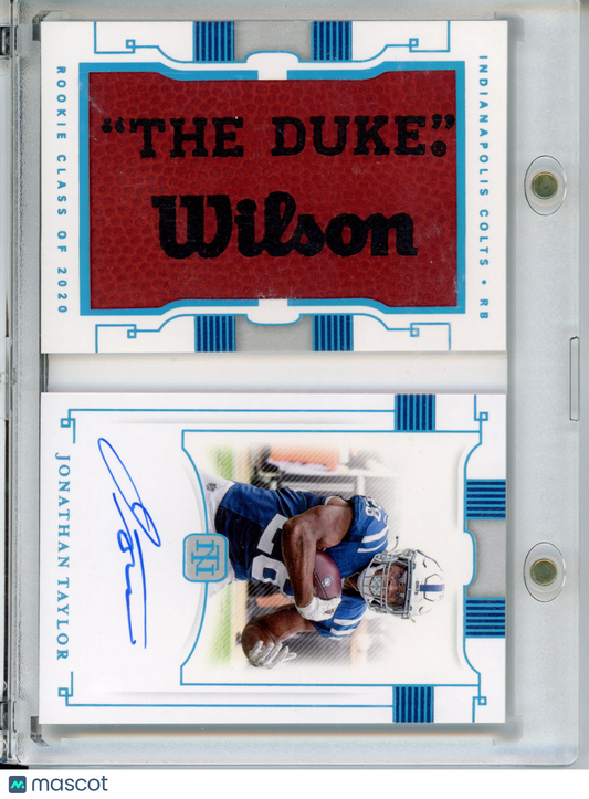 2020 National Treasures Jonathan Taylor #RJB-JT Rookie Signatures Booklet /10