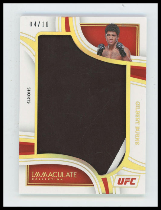 2023 Panini Immaculate Collection UFC Gilbert Burns Jumbo Memorabilia  #/10