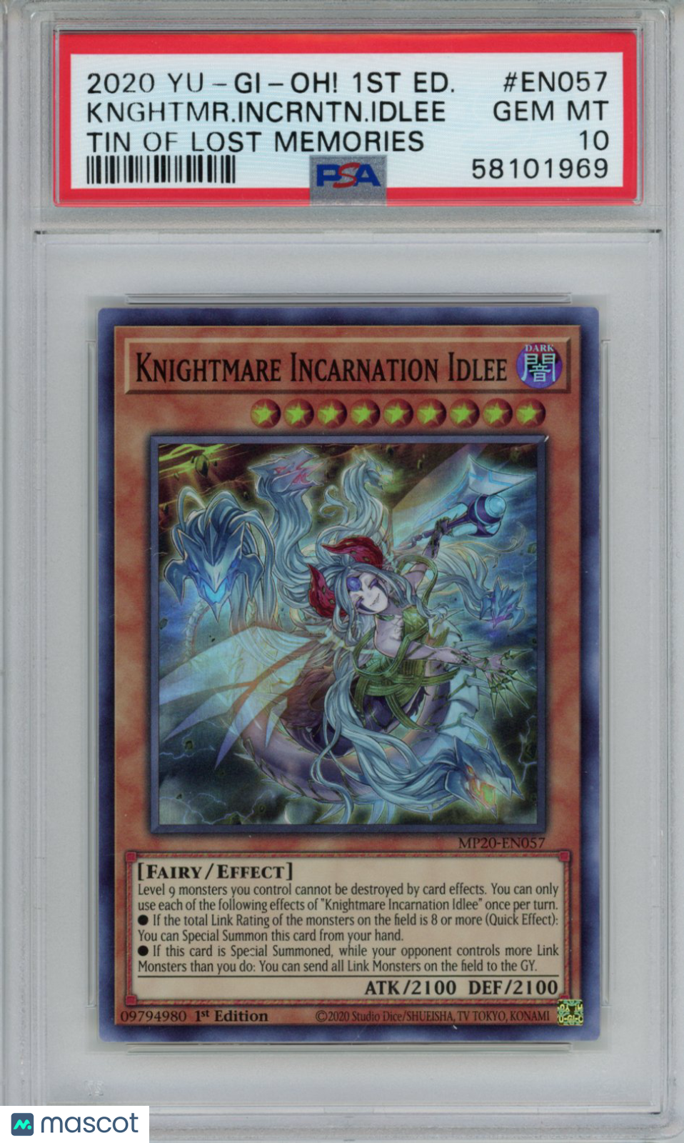 2020 Yu-Gi-Oh! Tin Of Lost Memories Knightmare Incarnation Idlee #EN057 PSA 10