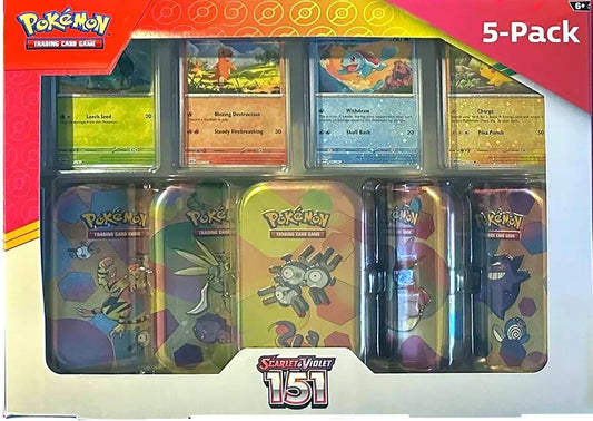 Pokémon TCG: Scarlet & Violet 151 Mini Tin 5 Pack Display Box