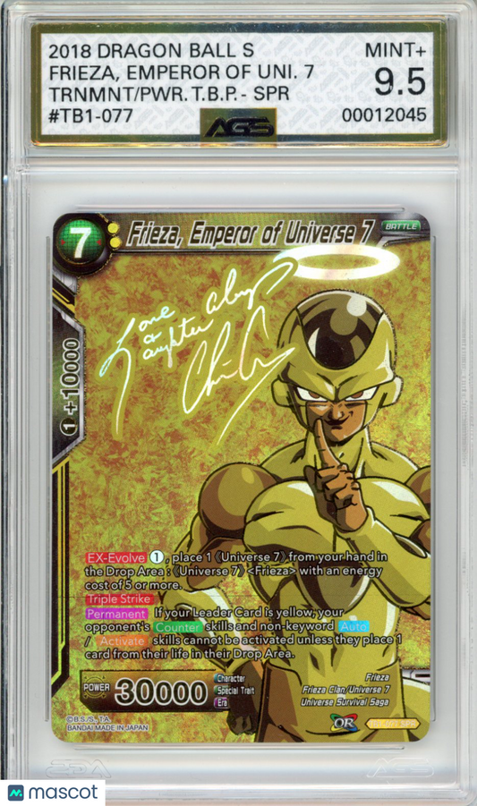 2018 Dragon Ball Super Frieza, Emperor of Universe 7 #TB1-077 AGS 9.5