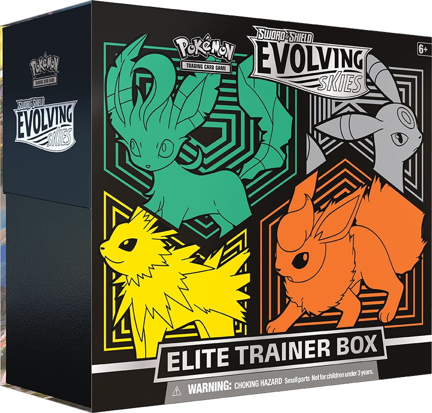 2021 SWSH07: Evolving Skies Evolving Skies Elite Trainer Box [Flareon/Jolteon/Umbreon/Leafeon] English Pokemon