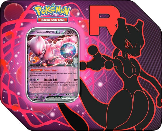 Pokemon Team Rocket's Mewtwo ex Tin