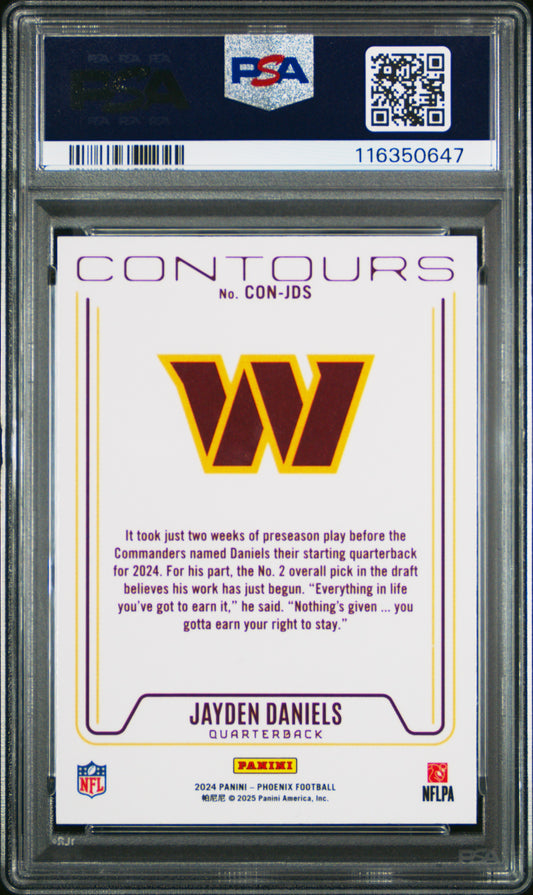 2024 Jayden Daniels Panini Phoenix Contours Football #CON-JDS Base PSA 8