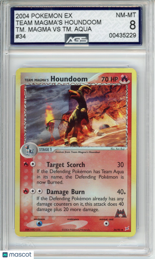 2004 Pokemon EX Team Magma vs Team Aqua Team Magma's Houndoom #034 AGS 5