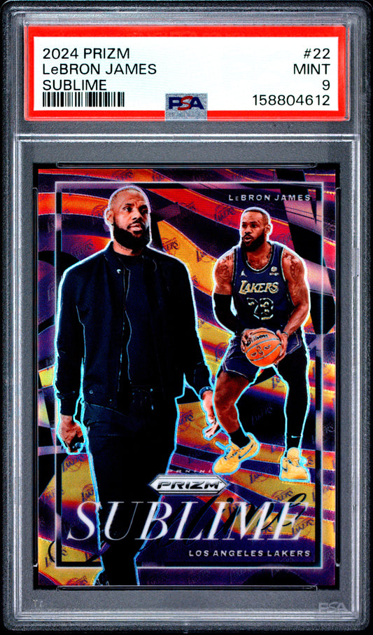 2024 Panini Prizm Basketball LeBron James #22 Prizm Sublime English PSA 9