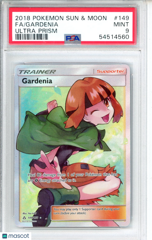 2018 Pokemon Sun & Moon Ultra Prism Gardenia #149 Ultra Prism Fa PSA 9