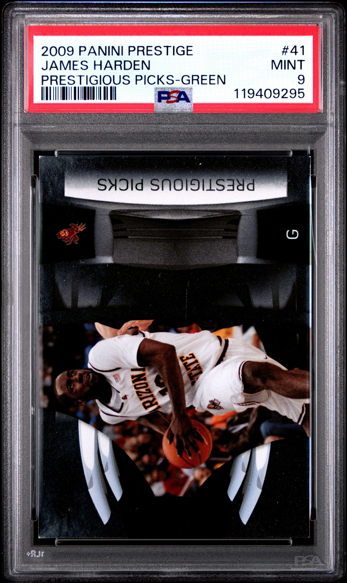 2009 Panini PRESTIGE PRESTIGIOUS PICKS JAMES HARDEN #41 PRESTIGIOUS PICKS-GREEN English PSA 9