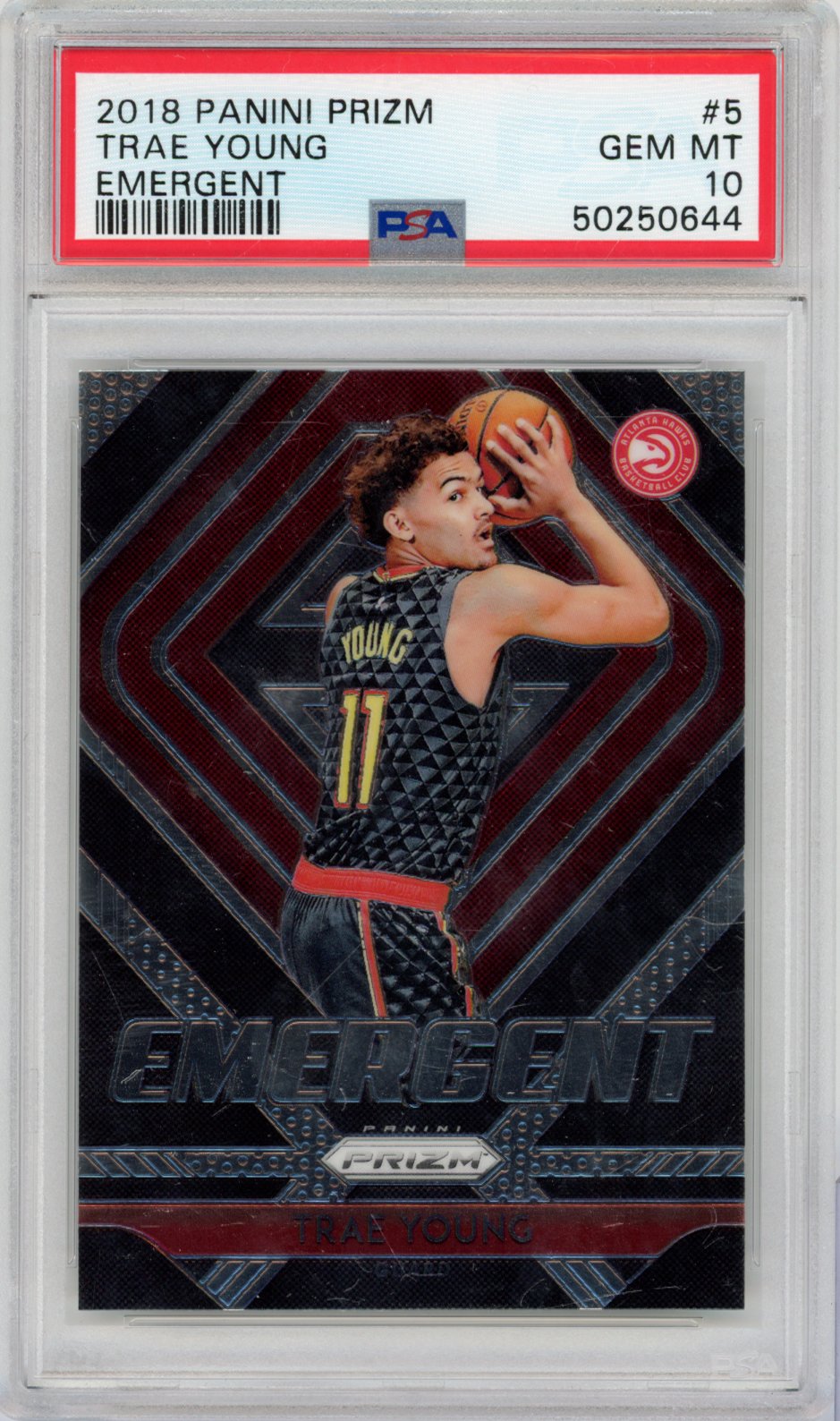 2018 Panini Prizm Trae Young #5 Emergent English PSA 10