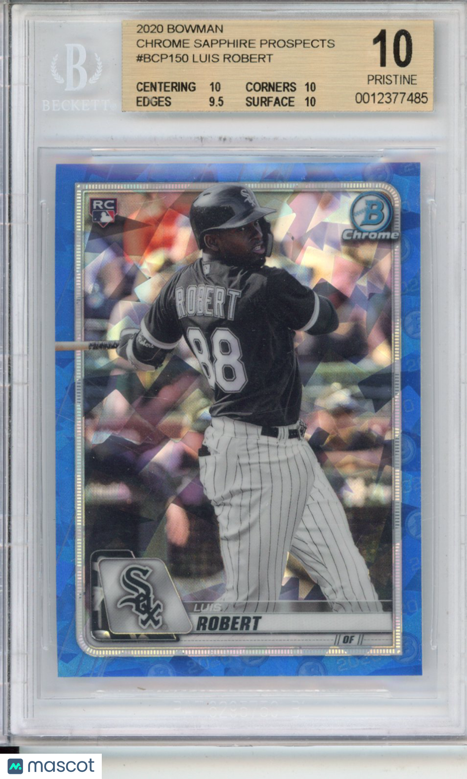 2020 Bowman Chrome Sapphire Prospects Luis Robert #BCP150 BGS 10