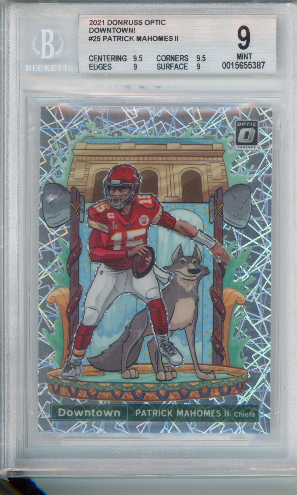 2021 Donruss Optic Downtown! Patrick Mahomes II #25 BGS 9