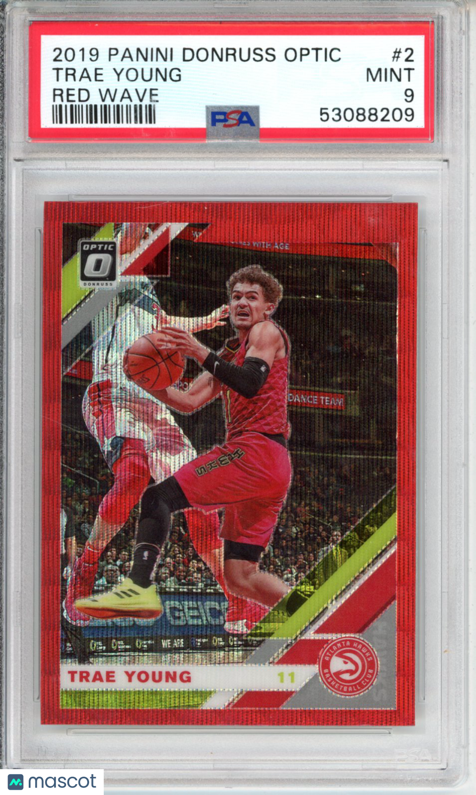 2019 Panini Donruss Optic Trae Young #2 Red Wave PSA 9