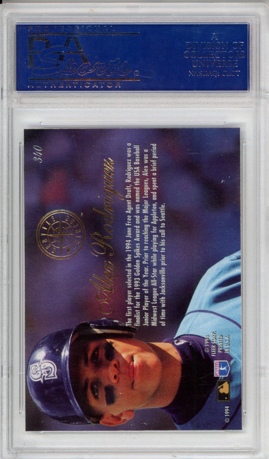 1994 Flair Alex Rodriguez #340 PSA 10