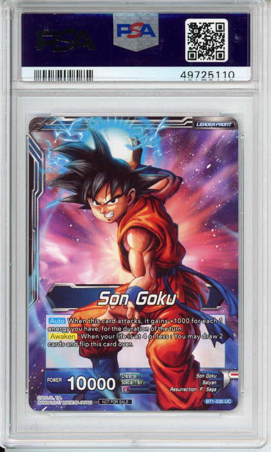2017 Dragon Ball Super Launch Kit Prize SSB Son Goku #BT1-030 PSA 10