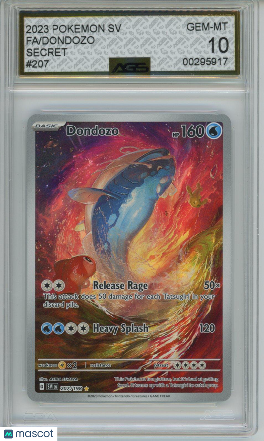 2023 Pokemon Scarlet & Violet Dondozo #207 AGS 10
