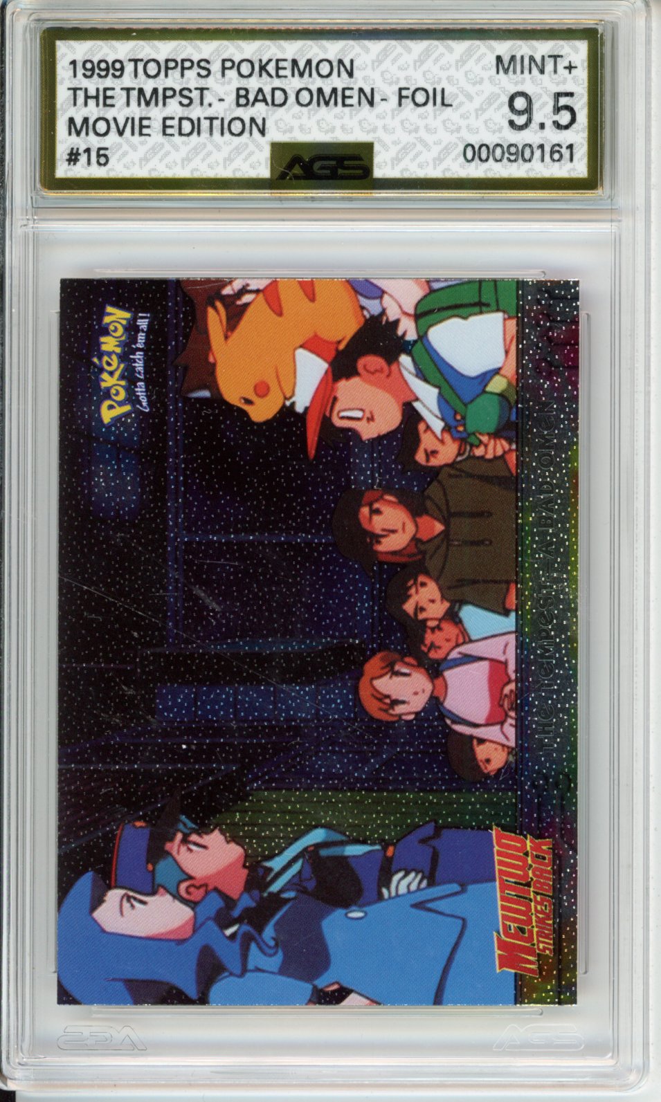1999 Topps Pokemon The First Movie The Tempest - A Bad Omen #15 English AGS 9.5