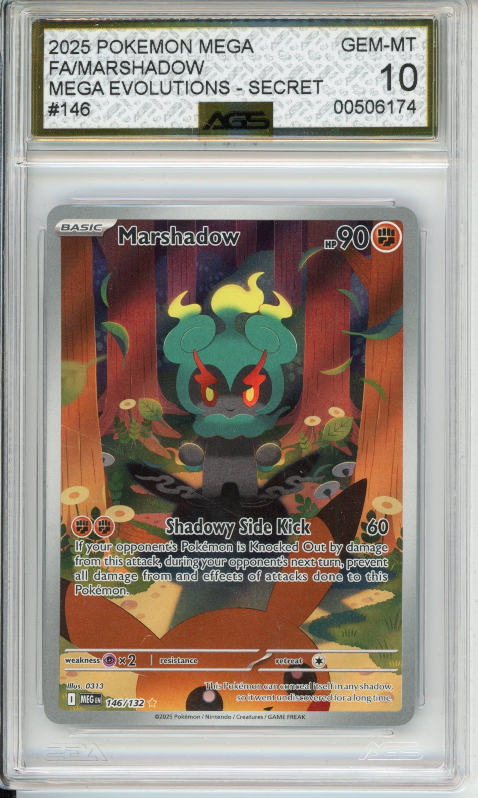 2025 MEGA EVOLUTIONS Marshadow #146 English AGS 10