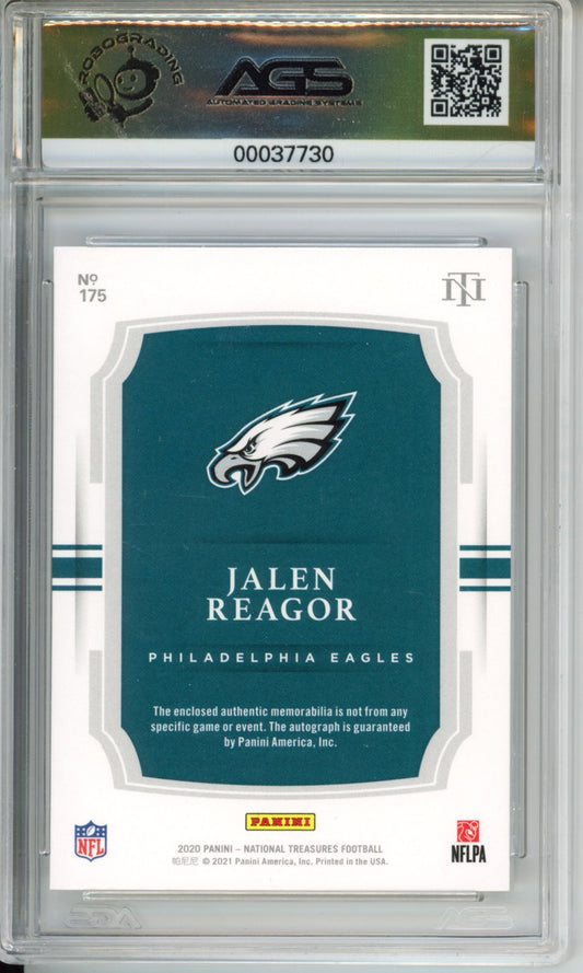 2020 Panini National Treasures Jalen Reagor #175 RPA /99 AGS 9.5
