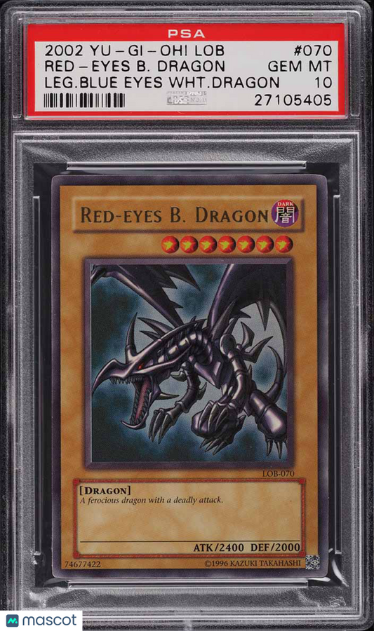 2002 Yu-Gi-Oh! LOB Red-Eyes B. Dragon #LOB-070 PSA 10