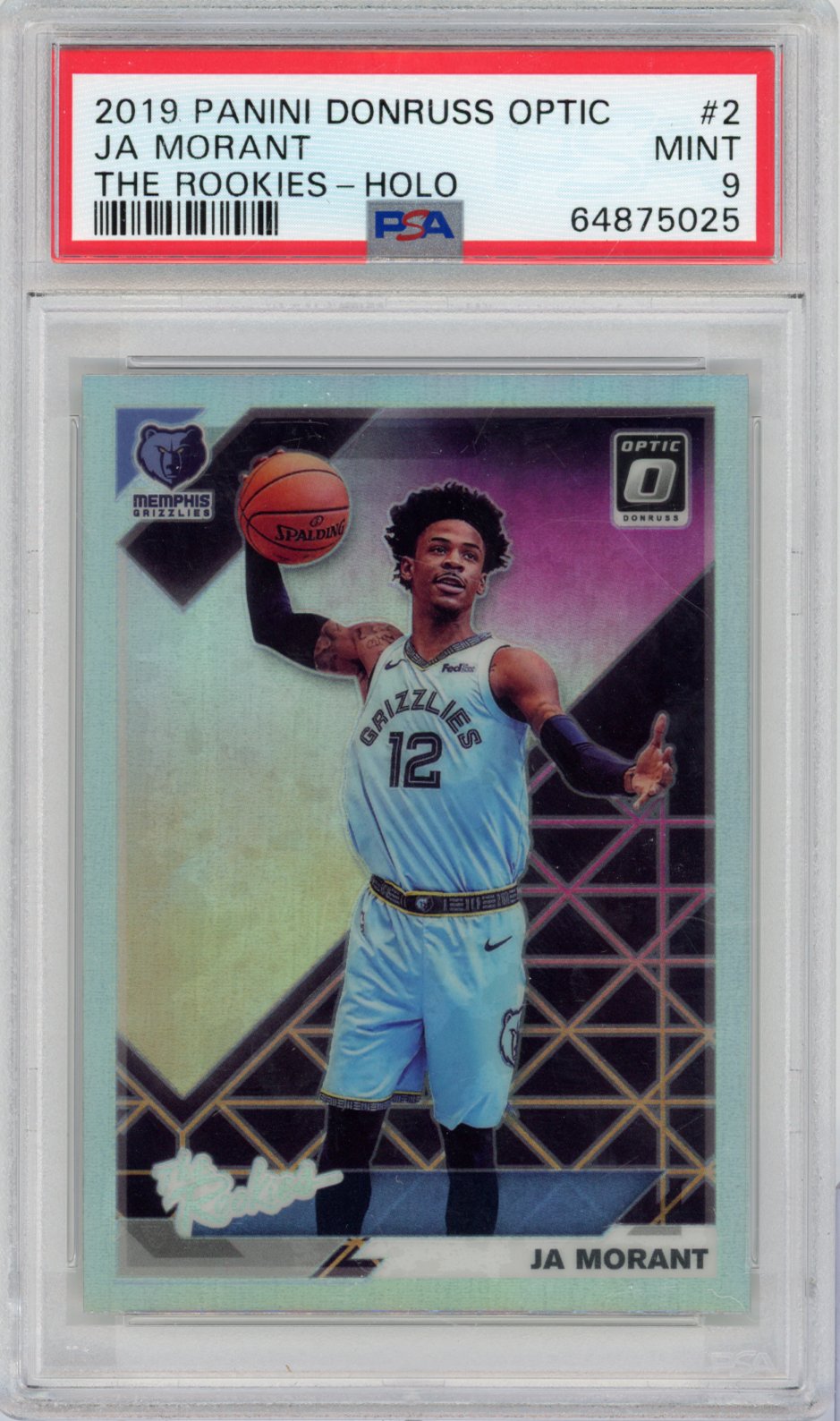 2019 Panini Donruss Optic Basketball Ja Morant #2 Holo English PSA 9