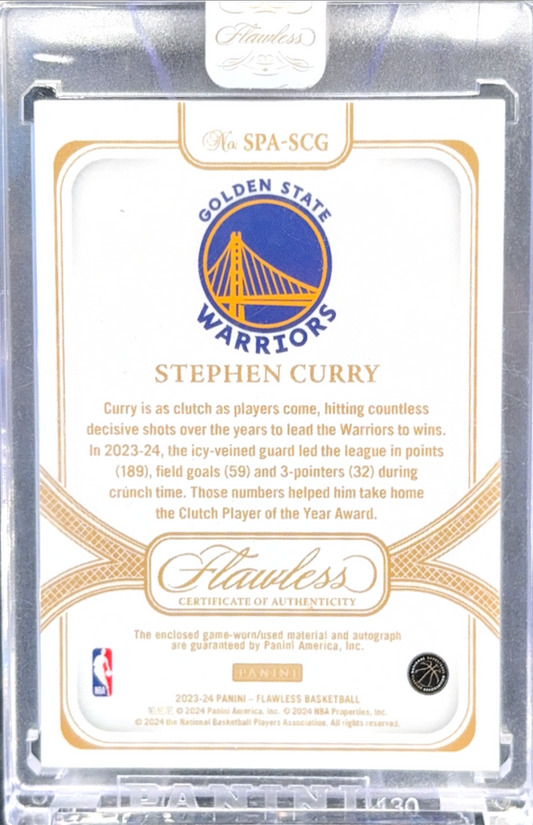 2023 Panini Flawless Stephen Curry RPA 1/1